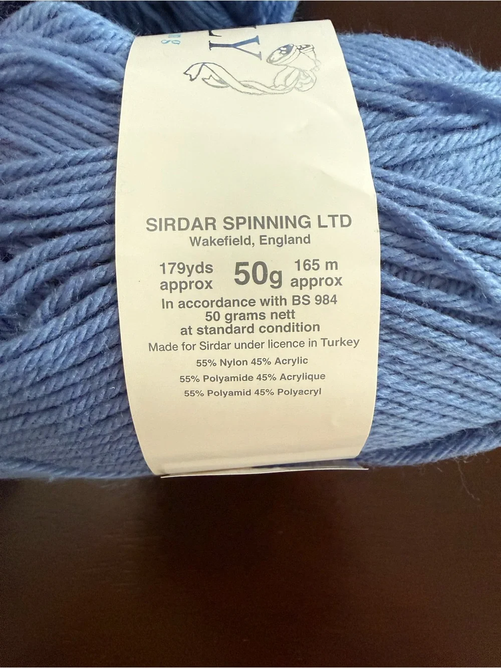 Snuggly Double Knitting Yarn - Light Blue 4 skeins